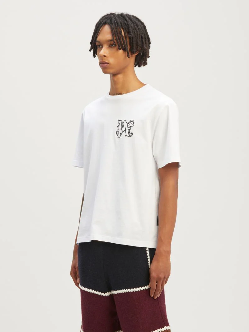 Tee-shirt blanc « MONOGRAMME »  PALM ANGELS